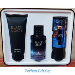 Black Crazy Perfume Gift Set 3 in 1