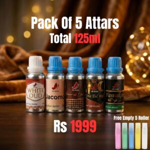 Pack of 5 Attars – Oud & Oriental Attar Collection (125ml)