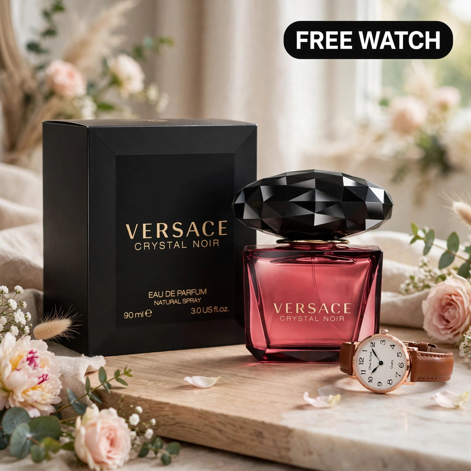 Versace Crystal Noir Fragrance For Women, 90ml